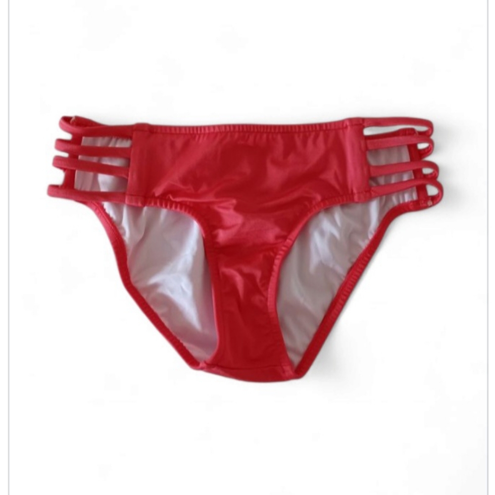 VENUS Strappy Side Bikini Bottom - Sunset Pink, size 6